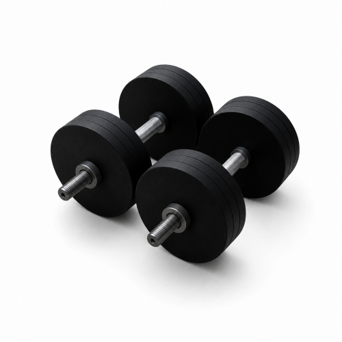 Гантелі металеві розбірні HardSport 2х12 кг, без покриття, код: HS50263