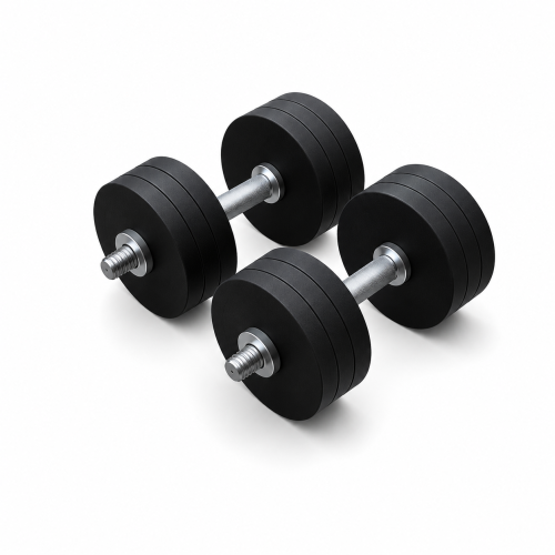 Гантелі металеві розбірні HardSport 2х24 кг, чорний, код: HS50289