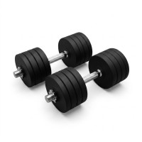 Гантелі металеві розбірні HardSport 2х36 кг, чорний, код: HS50295