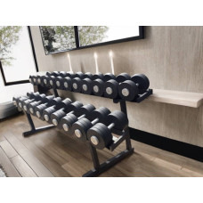Гантельний ряд BioGym Black Full фарбовані 12-40 кг (15 пар зі стійкою), код: 053276-RN