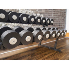 Гантельний ряд BioGym Black Full фарбовані 12-40 кг (15 пар зі стійкою), код: 053276-RN
