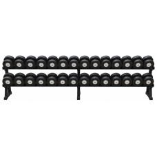 Гантельний ряд BioGym Black Full фарбовані 12-40 кг (15 пар зі стійкою), код: 053276-RN