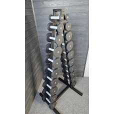 Ряд гантельний BioGym Black 1-10 кг (10 пар зі стійкою), код: 055095-RN