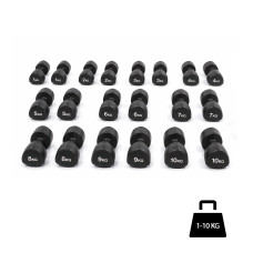 Гантельний ряд Generation Fitness FF51D6C-1-10kg (уретан) 1-10 кг зі стійкою "ялинка" DR-17, код: 523604-AX