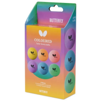М'ячі для настільного тенісу Butterfly Coloured Balls 6 шт (7011630440), код: 931944-SVA