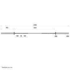 Гриф для штанги Toorx Max 1000 Kg Cross Competition 220 см, 50 мм (BO-1000), код: 932175-SVA
