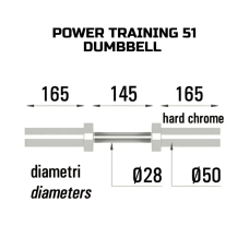 Гриф гантельний Toorx Power Training 51 см 50 мм (MCO-51), код: 932183-SVA