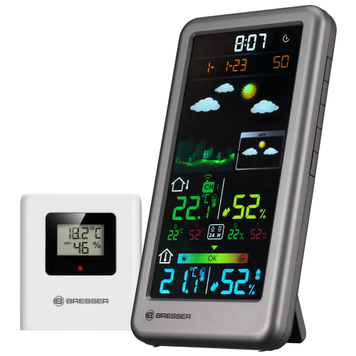 Метеостанція Bresser RC Neomeo V Silver (7006511), код: 932128-SVA
