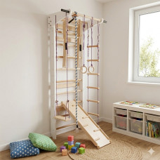 Спортивний куточок SportBaby 220 см, білий, код: Lux 9-220