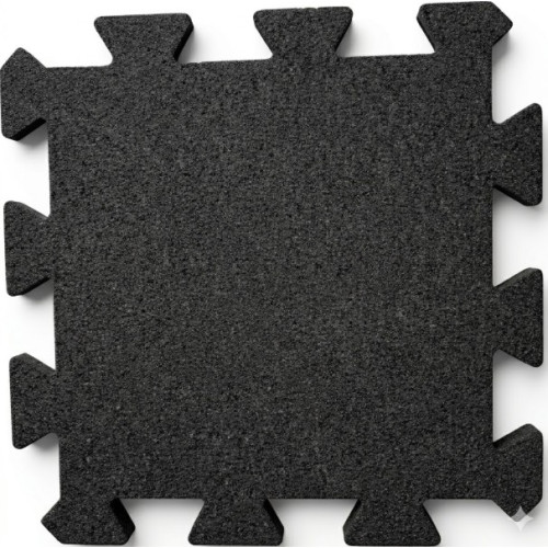 Гумова плитка UkrPlit Puzzle 20 мм (чорний), код: EG20T-PZ