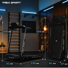 Бігова доріжка Trex Sport TX-500TM PULSO, чорний, код: 5902308232853