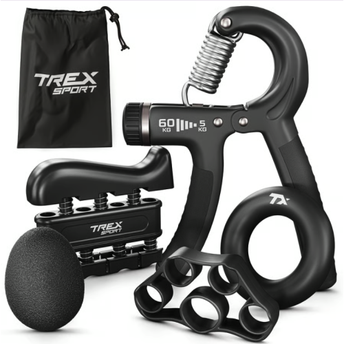 Еспандер регульований 5-60кг Trex Sport TX-005HSA чорний, код: 5902308235106