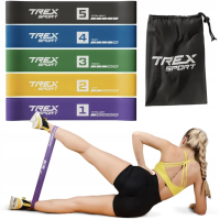 Набір резинок для фітнесу Trex Sport TX-065RBC 1-18кг, різнобарвний, код: 5902308233157
