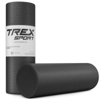 Роллер для кросфіту та масажу Trex Sport EPP 45x15см TX-045EPR чорний, код: 5902308233331