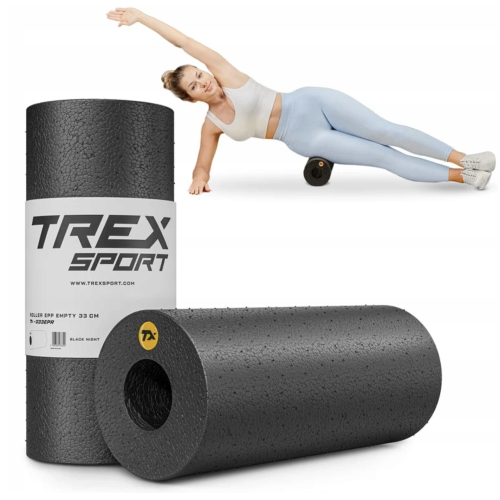 Роллер для кросфіту та масажу Trex Sport EPP 33x14см TX-033EPR чорний, код: 5902308233324