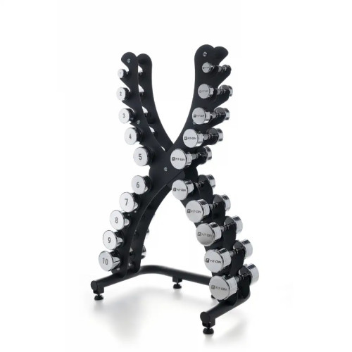 Гантельний ряд Fit-On Chrome Stand X 2070-0002 1-10 кг (110кг), код: 86906~13
