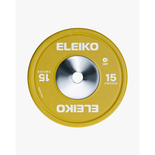 Диск тренувальний для важкої атлетики Eleiko IWF 15 кг, код: 3085440-15-FH