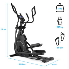 Орбітрек електромагнітний Gymtek XCF8000 сірий, код: 5907766668510