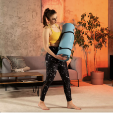 Килимок для йоги Hop-Sport HS-NB020GM NBR 2см аквамарин, світлий, код: 5902308232211