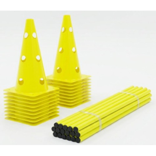 Тренувальний набір PlayGame (20 конусів 32 см + 10 жердин 120 см), код: SET32
