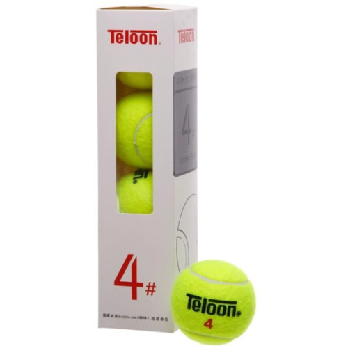 М'ячі для великого тенісу Teloon 4 Tennis Ball 4 м'ячі в комплекті, код: 22754