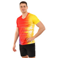 Форма волейбольна чоловіча футболка та шорти Lidong 3XL, червоний, код: LD-3803_3XL