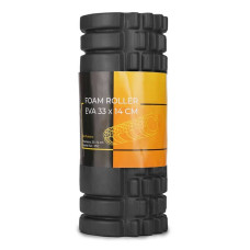 Масажний ролик Cornix EVA 330x140 мм (валик, роллер) Black, код: XR-0029
