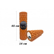 Масажний ролик EasyFit Grid Roller v.2.1, 450х145 мм, оранжевий, код: EF-2027-OR-EF