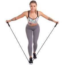 Еспандер багатофункціональний Zelart Resistance Band для фітнесу 5 джгутів у чохлі, код: ET-500-S52