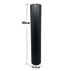 Масажний ролик EasyFit Foam Roller 900x145 мм, чорний, код: EF-2034-BK-EF