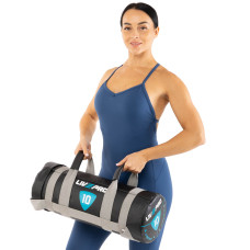 Мішок обтяжувач для функціонального тренінгу Power Bag LiveUp 10кг, чорний-сірий, код: LP8120-10