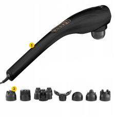 Ручний вібраційний масажер для тіла 4Fizjo Long Stick 7 в 1 Black, код: P-5907739319142