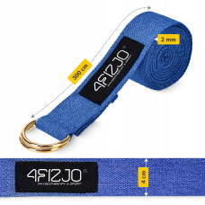 Ремінь для йоги 4Fizjo 300 см, синій, код: P-5907739318435