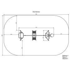 Гімнастичний комплекс InterAtletika Юніор, 5710х1520х3143 мм, код: S712-SM