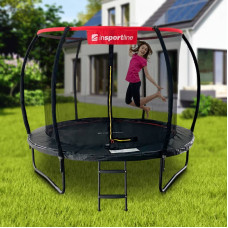 Батут Insportline Flea Pro 2440 мм, чорний-червоний, код: 23878-IN