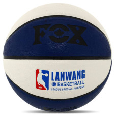 М'яч баскетбольний Fox PU Lanwang №7 синій-білий, код: BA-8976-S52
