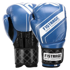 Боксерські рукавиці шкіряні Fistrage 14oz, синій, код: VL-4275_14BL