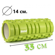 Набір для масажу та йоги PowerPlay (ролик 33x14 см + 2-ва м"ячі) Green + резинка 5.5 кг., код: PP_4096_Green
