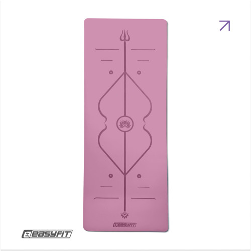 Килимок для йоги професійний EasyFit Pro каучук 5 мм, рожевий, код: EF-1925-P