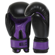 Рукавички боксерські Core Kids 6 унцій, чорний-фіолетовий, код: BO-8543_6V