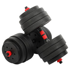 Гантелі трансформер перетворюються на штангу BioGym 3в1 40кг, чорний-червоний, код: TA-9455-40