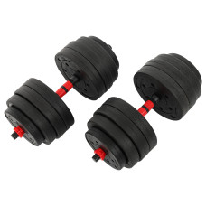 Гантелі трансформер перетворюються на штангу BioGym 3в1 40кг, чорний-червоний, код: TA-9455-40