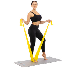 Стрічка еластична для фітнесу та йоги LiveUp X-Small, жовтий, код: LP8415-XS