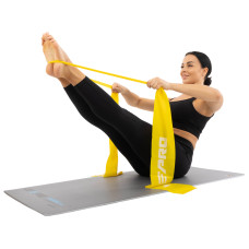 Стрічка еластична для фітнесу та йоги LiveUp X-Small, жовтий, код: LP8415-XS