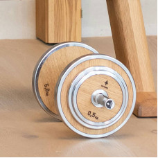 Гантельний ряд зі стійкою Nohrd WeightPlate Oxbridge Cherry 10 пар (0,5-5 кг), дерево+метал, код: ZO-NH-26.002-IN