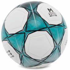М'яч футбольний LI-Ning №5, білий-бірюзовий, код: LFQK635-4-S52