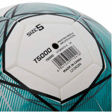 М'яч футбольний LI-Ning №5, білий-бірюзовий, код: LFQK635-4-S52
