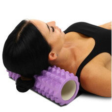 Ролер масажний циліндр (ролик мфр) FitGo Grid Spine Roller 330x130 мм, фіолетовий, код: FI-5847_V