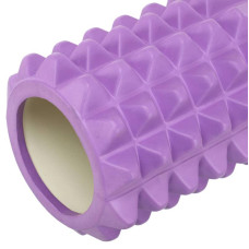 Ролер масажний циліндр (ролик мфр) FitGo Grid Spine Roller 330x130 мм, фіолетовий, код: FI-5847_V