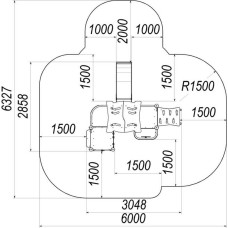 Ігровий комплекс InterAtletika Березень, 3051х2858х2495 мм, код: TL101-SM